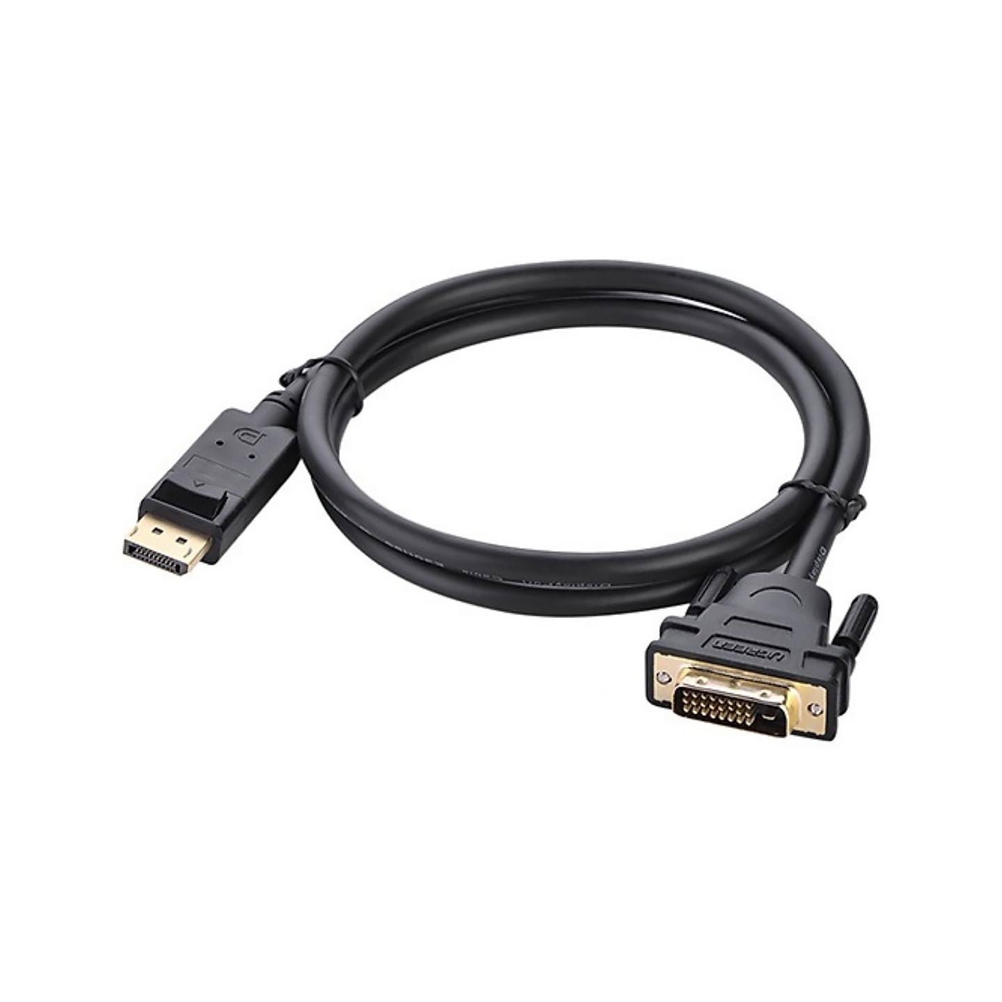 UGREEN 1080P 60Hz DisplayPort DP Male to DVI (24+1) Male Gold-Plated Cable Connector with Button Design, Multiple Internal Shielding for Laptop, Graphics Card, HDTV (1.5M, 2M) | 10243 10221