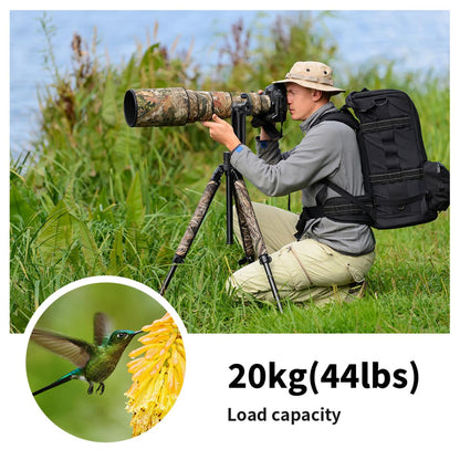 K&F Concept Heavy Duty Aluminum Gimbal Tripod Head with 20kg Load Capacity, 360 Rotation, 1/4" Quick Release Plate for Photography Filming Equipment