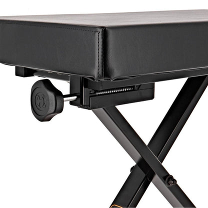 Hercules EZ Height Adjustable Keyboard Bench with 150kg Weight Capacity, Leather Seat, 4 Height Adjustment for Piano Musicians | KB200B