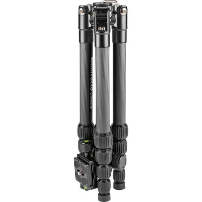 Manfrotto MKELES5CF-BH Element Carbon Fiber Aluminum Small Traveler Tripod for Photography, Vlogging (Black)