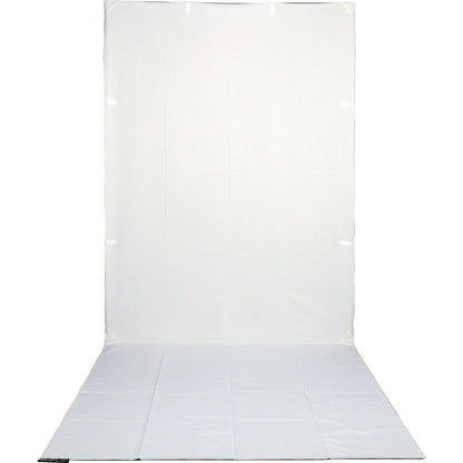 Phottix Q-drop Collapsible Backdrop Kit 5ft by 13ft with 4 Colors Green / Blue and Black / White Cotton Muslin Background PH83432
