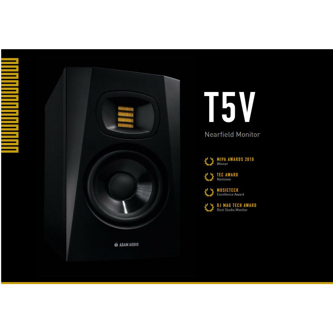 ADAM Audio T5V Two-Way 5-Inch Active Nearfield Monitoring Speaker