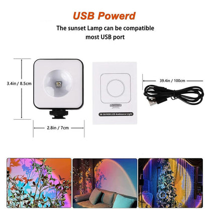 [CLEARANCE] Desview / Bestview W-S6 RGB Ambiance Video Fill Light Sunset Projection Lamp LED 2000mAh Rechargeable with 2500K - 9000K Color Temperature