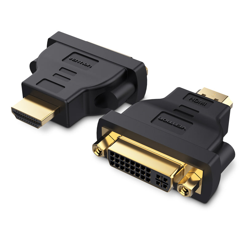 Vention 1080p 60Hz HDMI Male to DVI (24+5) Gold Plated (ECCB0) Female Video Adapter Converter for PC, TV, Laptops, Monitors, Projectors