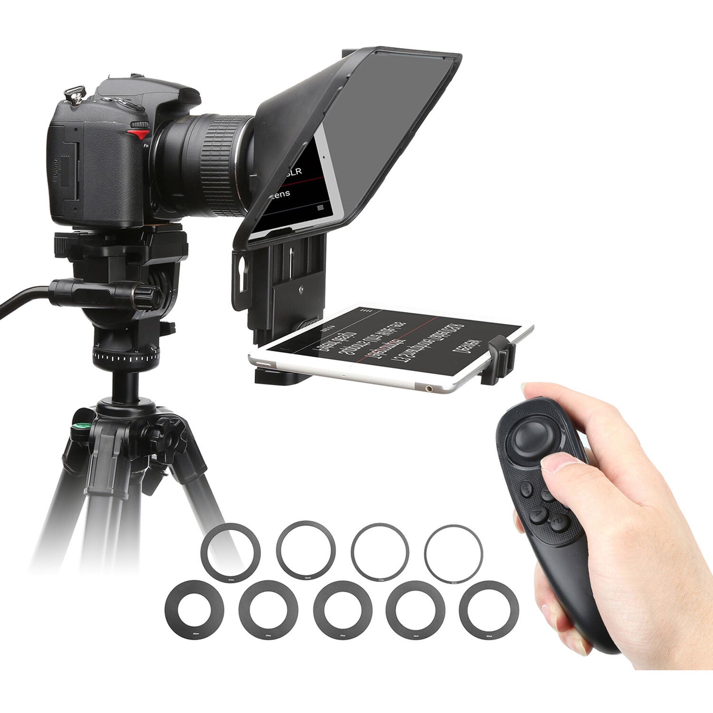 SmallRig x Desview TP10 Portable Teleprompter with Ultra Wide Lens Support Adapter Wireless Remote for Tablet Smartphone DSLR 3374