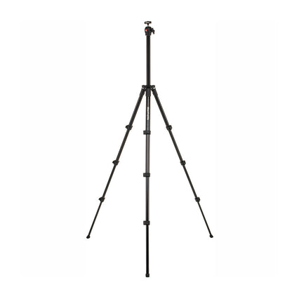 Manfrotto MKCOMPACTLT-BK Aluminum Compact Light 4-Section Tripod Kit with 1.9kg Load Capacity Ball Head (Black)