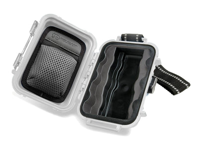 Pelican i1010 Waterproof Case Crushproof Hard Casing with Rubber Liner, Lid Organizer, External Headphone Jack for MP3 Players Earphones (Yellow)