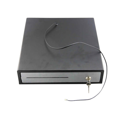 LogicOwl OJ-335C Heavy Duty Stainless Front Cash Drawer for POS System with 4 Bill & 5 Coin Slot Detachable Register, 2 Metal Key Locks, RJ11 Cable