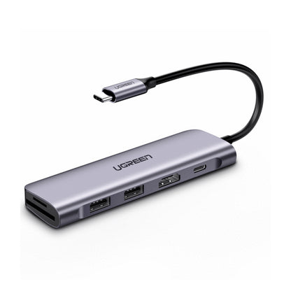 [CLEARANCE] UGREEN 6-in-1 USB-C Hub with 4K 60Hz HDMI USB-A 3.0 Ports and Built-in SD microSD Card Reader for PC Laptop Computers | 70410