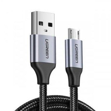 UGREEN USB 2.0 A Male to Micro USB Male Data Charging Cable 2.4A 480Mbps for Mobile Phones and Other Compatible Devices (2M) (Black)