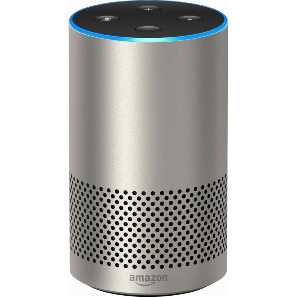 All New  Echo 2nd Generation 2017 Silver with improved sound powered  by Dolby