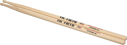 Vic Firth American Classic Extreme 5A Hickory Wood Tear Drop Tip Drumsticks (Pair) Drum Sticks for Drums and Percussion (Wood, Nylon Tips)
