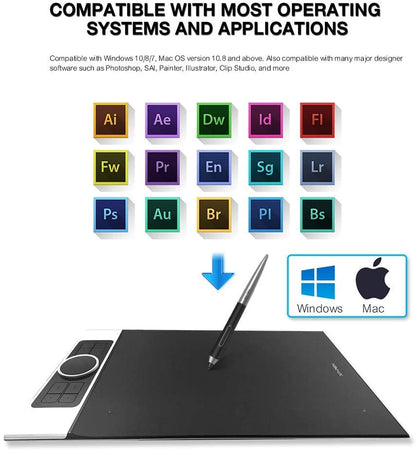 [CLEARANCE] XP-Pen Deco Pro Small 9in x 5in Ultrathin Graphic Drawing Pen Tablet with 60 Degrees Tilt Function, Double-Wheel Toggle, 8 Express Hotkeys and A41 Battery-Free 8192 Levels Pressure Sensitive Stylus for Digital Arts