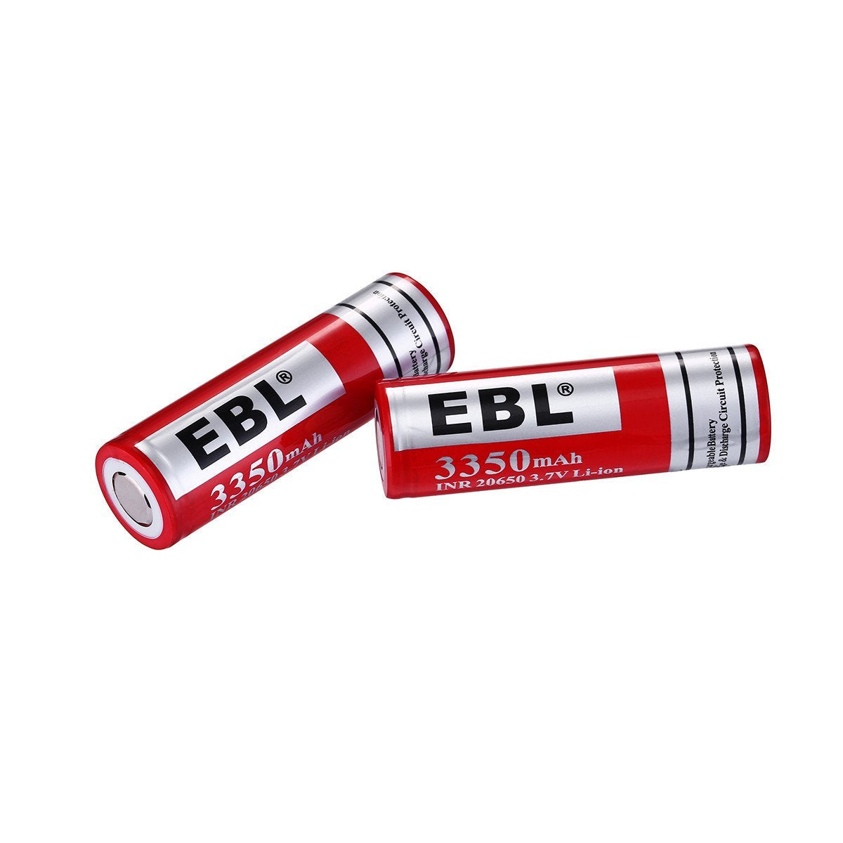 EBL 20650 3.7V Lithium Battery 3350mAh Rechargeable Battery, 2 pieces/set