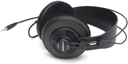 Samson SR850 Studio Wired Over-The-Ear Headphones with High Resolution Audio features (Available in Single or Pair) for Professional Recording and Hi-fi Monitoring