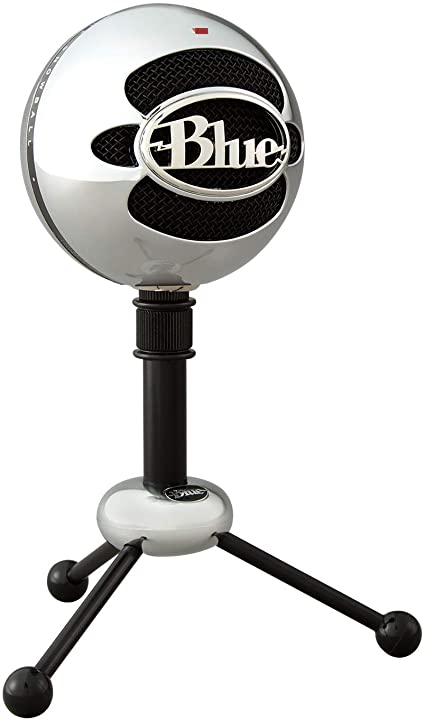 Blue Snowball Omnidirectional Cardioid USB Condenser Microphone with Accessory Pack for Streaming, Podcasting, and VoIP (Brushed Aluminum, Textured White, Gloss Black, Ice Black)