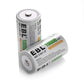 EBL D Size Rechargeable Batteries D Cell 10000mah NiMH Battery, 2 Counts with Case