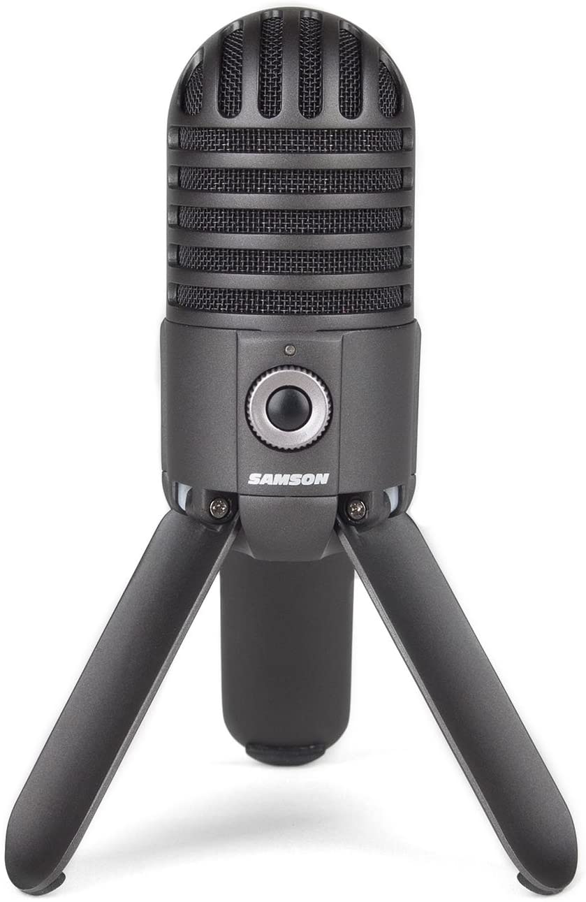 Samson Meteor Mic USB Studio Condenser Microphone Video Livestream Podcasting (Silver and Black)