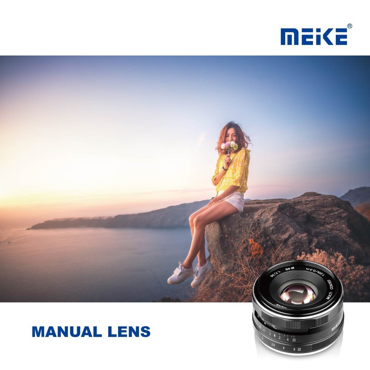 Meike MK-50mm 50mm f 2.0 Large Aperture Manual Focus Lens APS-C For 4/3 System Mirrorless Cameras Olympus/Panasonic/Lumix Mirrorless Camera