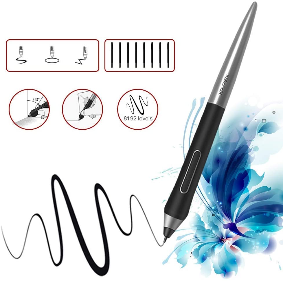 XP-Pen Deco Pro Small 9in x 5in Ultrathin Graphic Drawing Pen Tablet with 60 Degrees Tilt Function, Double-Wheel Toggle, 8 Express Hotkeys and A41 Battery-Free 8192 Levels Pressure Sensitive Stylus for Digital Arts