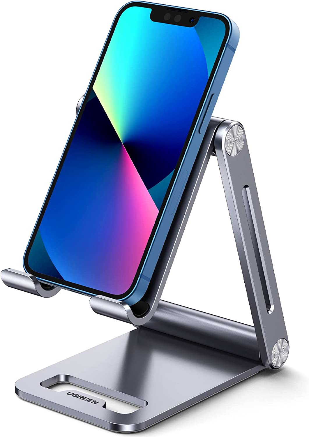 UGREEN Aluminum Alloy Metallic Foldable Portable Stand for Mobile Phones and Tablets (Compatible with 4.9" to 7.9" Devices) | 80708