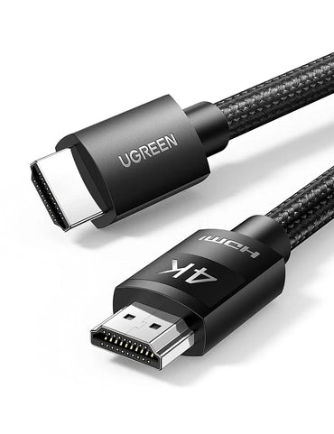 UGREEN 4K UHD 60Hz HDMI Male to Male Nylon Braided Cable with 18Gbps Transfer Rate for PC, Laptop, Computers and Home Theater Video (5M) | 40103