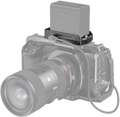 SMALLRIG 3018 NP-F 12V/7.4 Output Port Battery Adapter Lite Plate with LED Low Battery Indicator for Sony DSLR and Mirrorless Cameras