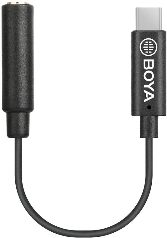 Boya BY-K6 3.5mm TRS (Female) to USB Type-C (Male) Audio Adapter for DJI OSMO" Pocket