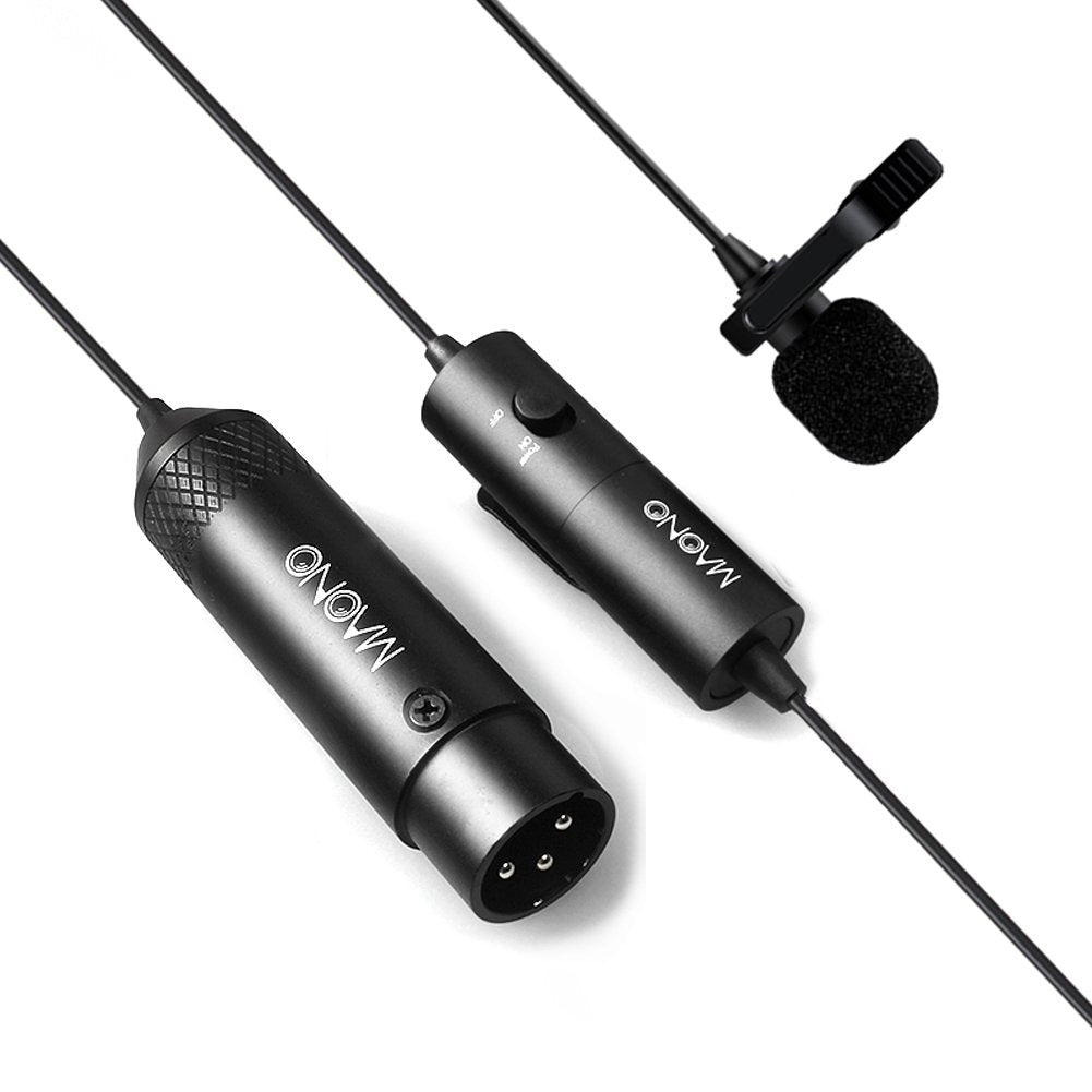 Maono AU-XLR20 XLR20 Omnidirectional Condenser Metal Lapel Lavalier Microphone 20ft Self-Powered