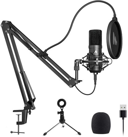 [CLEARANCE] Maono AU-A04 PLUS A04 PLUS Plug and Play Podcast USB Condenser Microphone Set for Livestreaming, Voice Over, Youtube, Gaming, ASMR