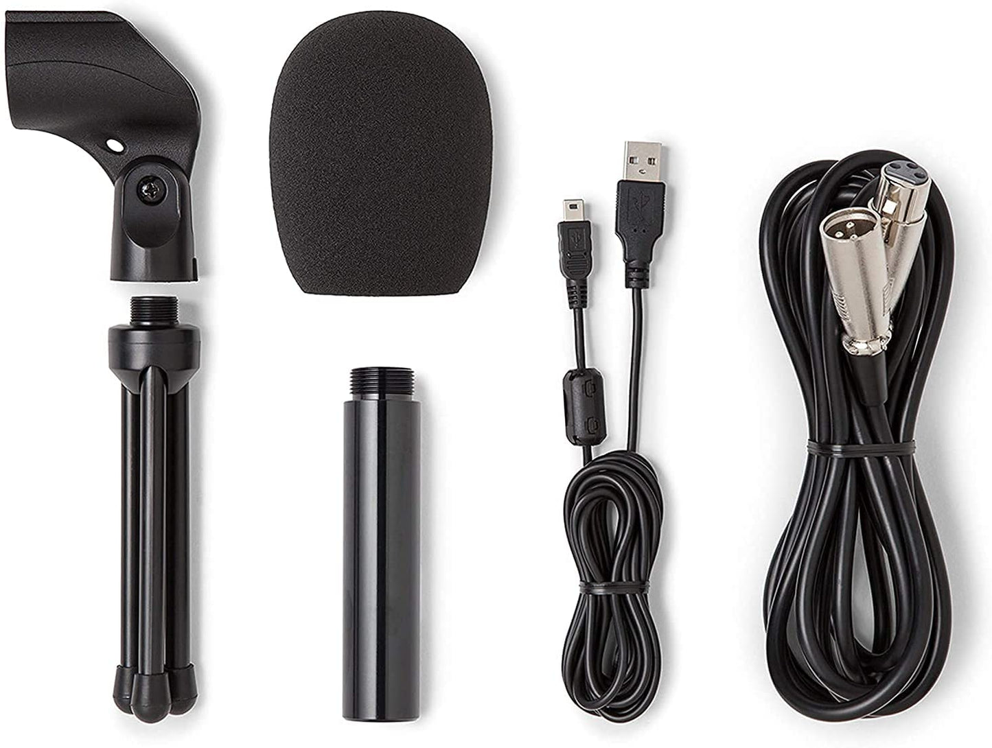Samson Q2U USB/XLR Dynamic Microphone with Accessories Podcasting Live Sound Music Recording