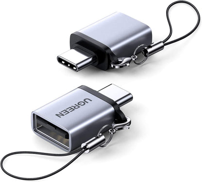 UGREEN USB A 3.0 Female to Type C Male Adapter Plug with Lanyard and Keychain Loop for PC and Mobile | 50283