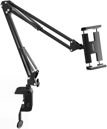 UGREEN Lazy Arm Desk Mounted Universal Metal Phone and Tablet Holder for 4"-12.9" Devices with 360 Degree Rotating Mount and 180 Degree Adjustable Folding Arms | 50394
