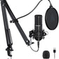 MAONO AU-PM420 PM420 Plug and Play Professional USB Cardioid Condenser Microphone Kit with Boom Arm Stand for Podcasting, Recording, Broadcasting, Meetings and Gaming