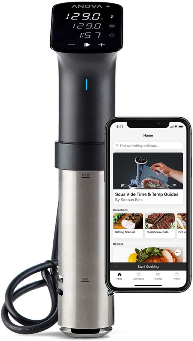 Anova Precision Cooker 1000W Sous Vide Machine with 20L Precise Cooking Temperature, 8L/min Flow Rate, Wi-Fi Connectivity, App Controlled Cooking, IPX7 Water Resistant for Home & Kitchen