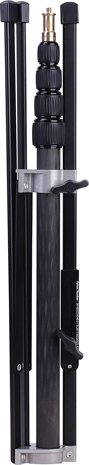 Phottix Padat Carbon 200 5-Section Carbon Fiber / Aluminum Compact Light Stand 200cm or 6.5 Feet