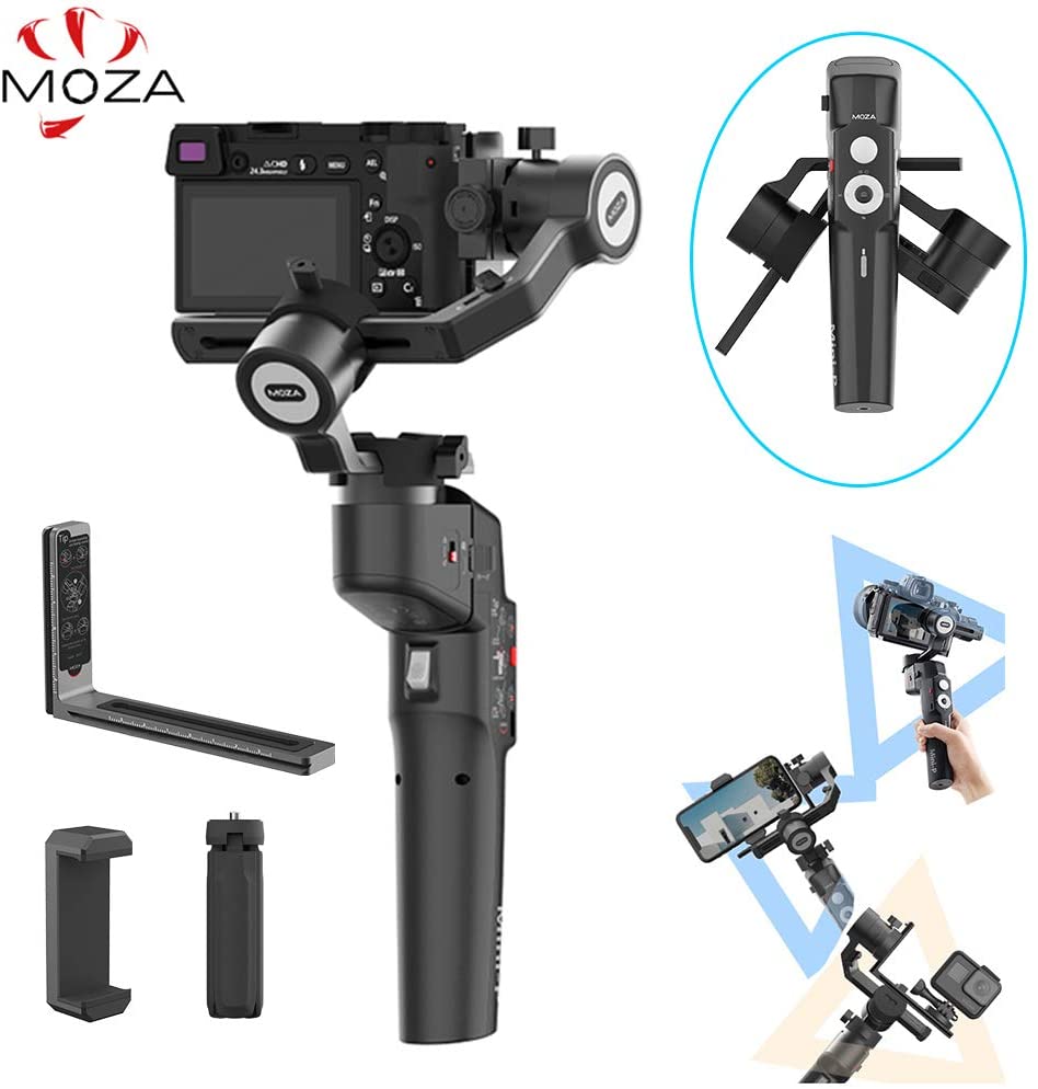 Moza Mini P 3-Axis Foldable Gimbal for Mobile Phones Lightweightt Mirrorless and Action Cameras