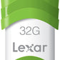 Lexar LJDV30-32GABAS JumpDrive V30 32GB USB 2.0 Flash Drive for Mac Systems, PC, Laptops