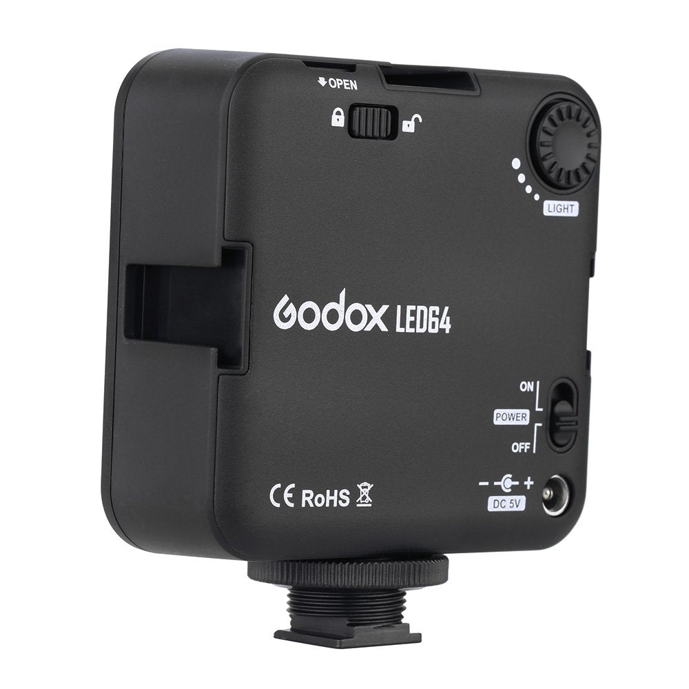 Godox LED64 Camera Led Lighting Video Light Outdoor Photo Light for DSLR Camera Camcorder