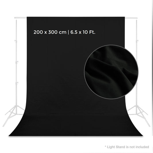 Pxel AA-ML2030B 200cm x 300cm Seamless Muslin Background Cloth Backdrop Black