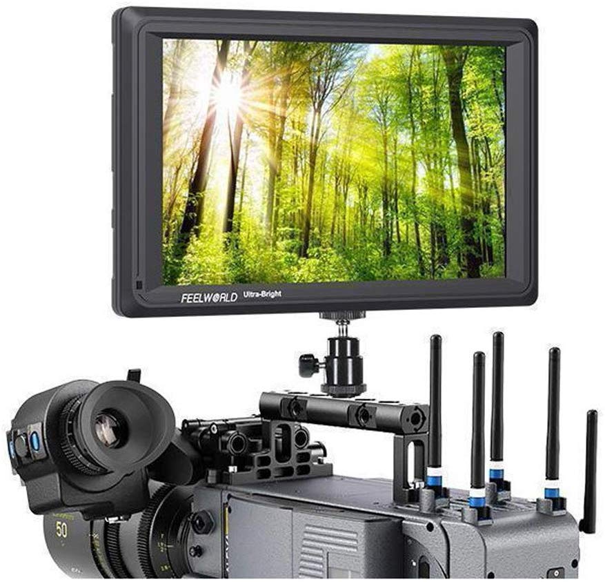 FEELWORLD FW279 7 Inch On Camera DSLR Field Monitor Full HD Focus Video Assist 1920x1200 IPS with 4K HDMI Input Output 2200nit High Brightness
