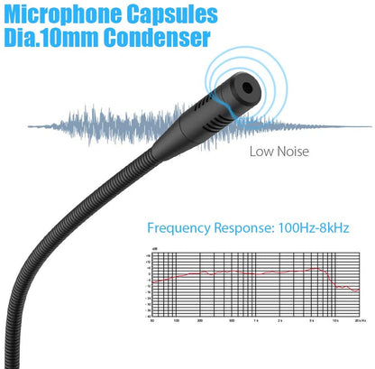 [CLEARANCE] Maono AU-GM10 GM10 Metal USB Cardioid Condenser Gooseneck Desktop Microphone with Volume Control and Led Indicator for Podcasting, Conferences, Interviews, Meetings