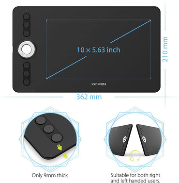 [CLEARANCE] XP-Pen DECO02 Drawing Tablet 10 x 5.63 inch with 5080 LPI resolution with 8192 Pressure Levels Sensitivity and 60 Degrees Tilt Function for Mac OS, Windows and Digital Arts