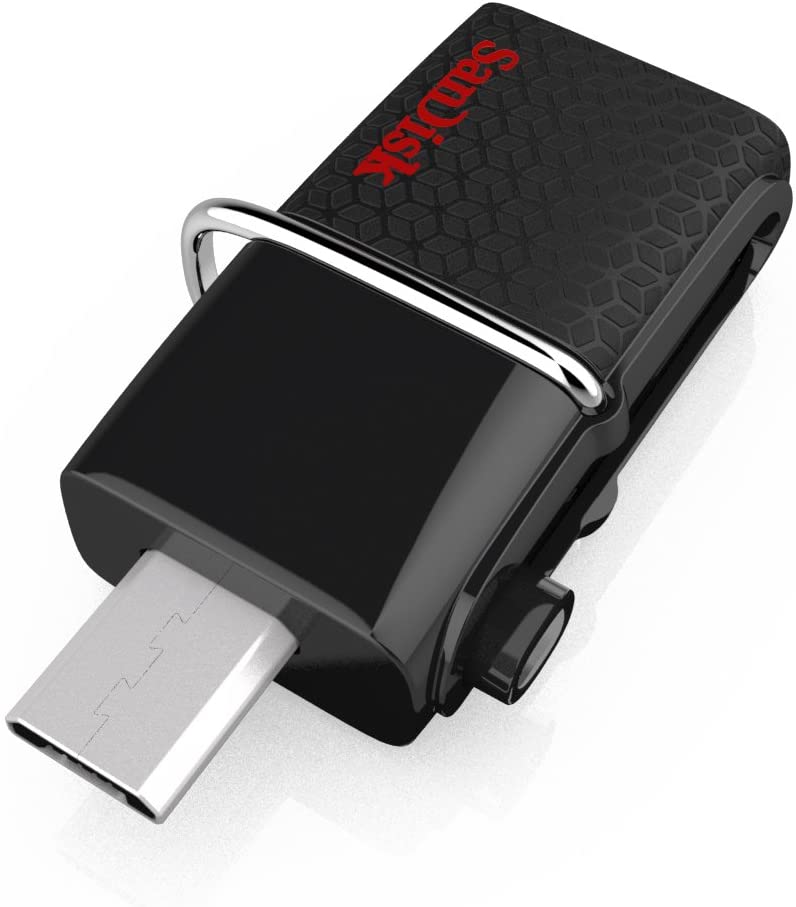 SanDisk Ultra 32GB USB 3.0 Flash Drive to Micro USB OTG for Smartphones (WHITE, BLACK) | Model - SDDD2-032G-GAM46W / GAM46