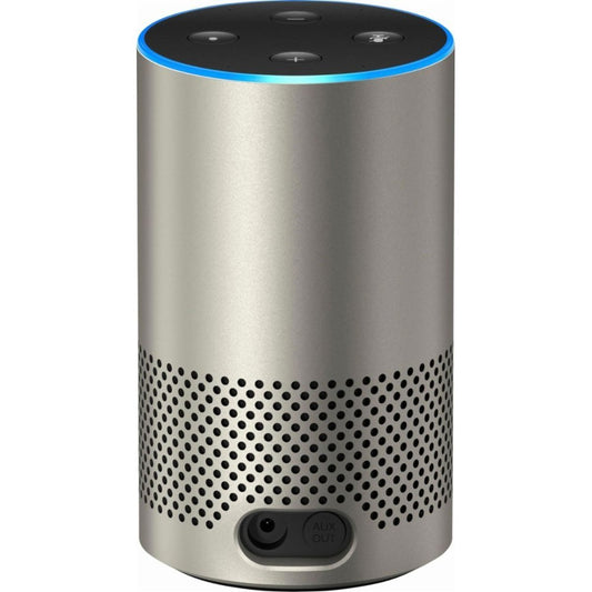 All New Amazon Echo 2nd Generation 2017 Silver with improved sound powered by Dolby