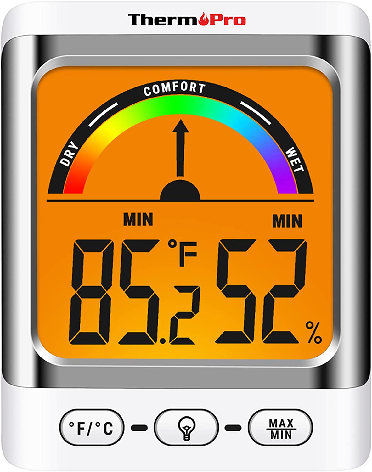 ThermoPro Digital Wireless Indoor Black Hygrometer and Thermometer