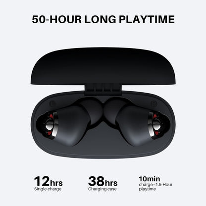 [CLEARANCE] Tribit FlyBuds C1 Bluetooth 5.2 True Wireless Earbuds with 50h Playtime and up to 90% Noise Cancellation feature with 4 built-in Mics