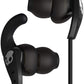 Skullcandy Set In-Ear Sport Earbuds with IPX4 Water Resistant Rating, FitFin and Built-In Microphone (BLACK) | Model S2MEY-670