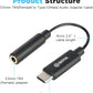 Boya BY-K4 3.5mm TRS (Female) to Type-C (Male) 20cm Audio Cable Adapter for Android Devices