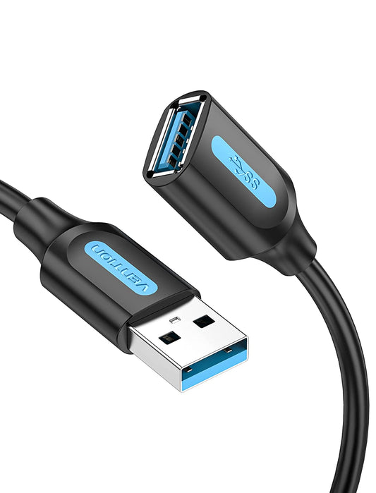 Vention USB 3.0 meterlength Extension Cable (A Male to A Female) Extender Data Cord PVC Type 5Gbps Nickel Plated (CBH) (Available in Different Lengths)